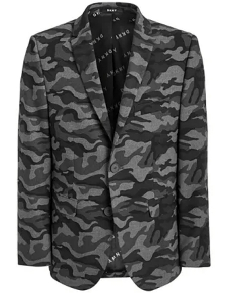 Dkny Other - DKNY Big Boys Classis Fit Black & Gray Camo Jacket